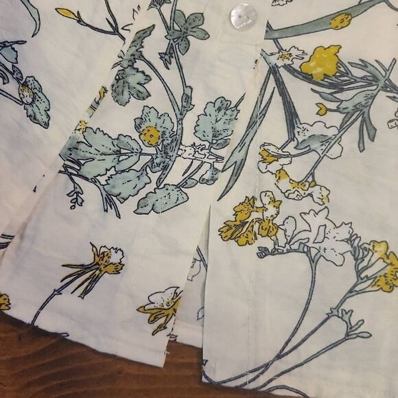 Floral Gathered Double Button Midi Skirt - Picture 6 of 6